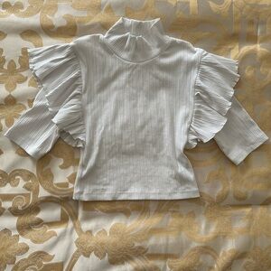 Elegant Cropped Ruffled Women's Top